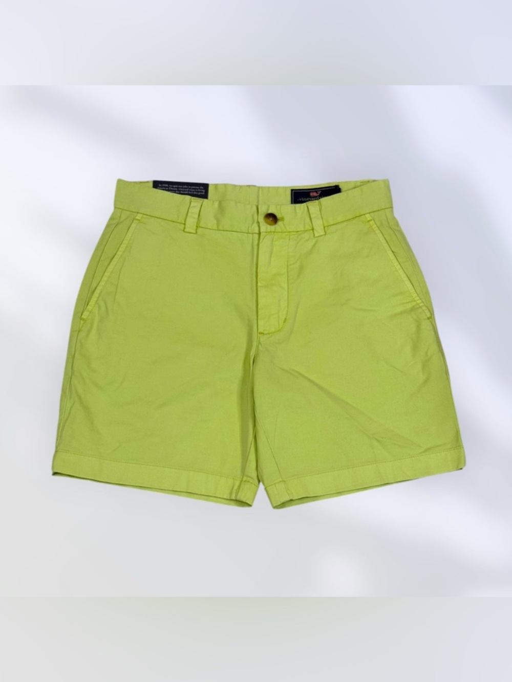 Vinyard Vines Classic Fit Breaker Shorts 7" Lime green, 28” Waist